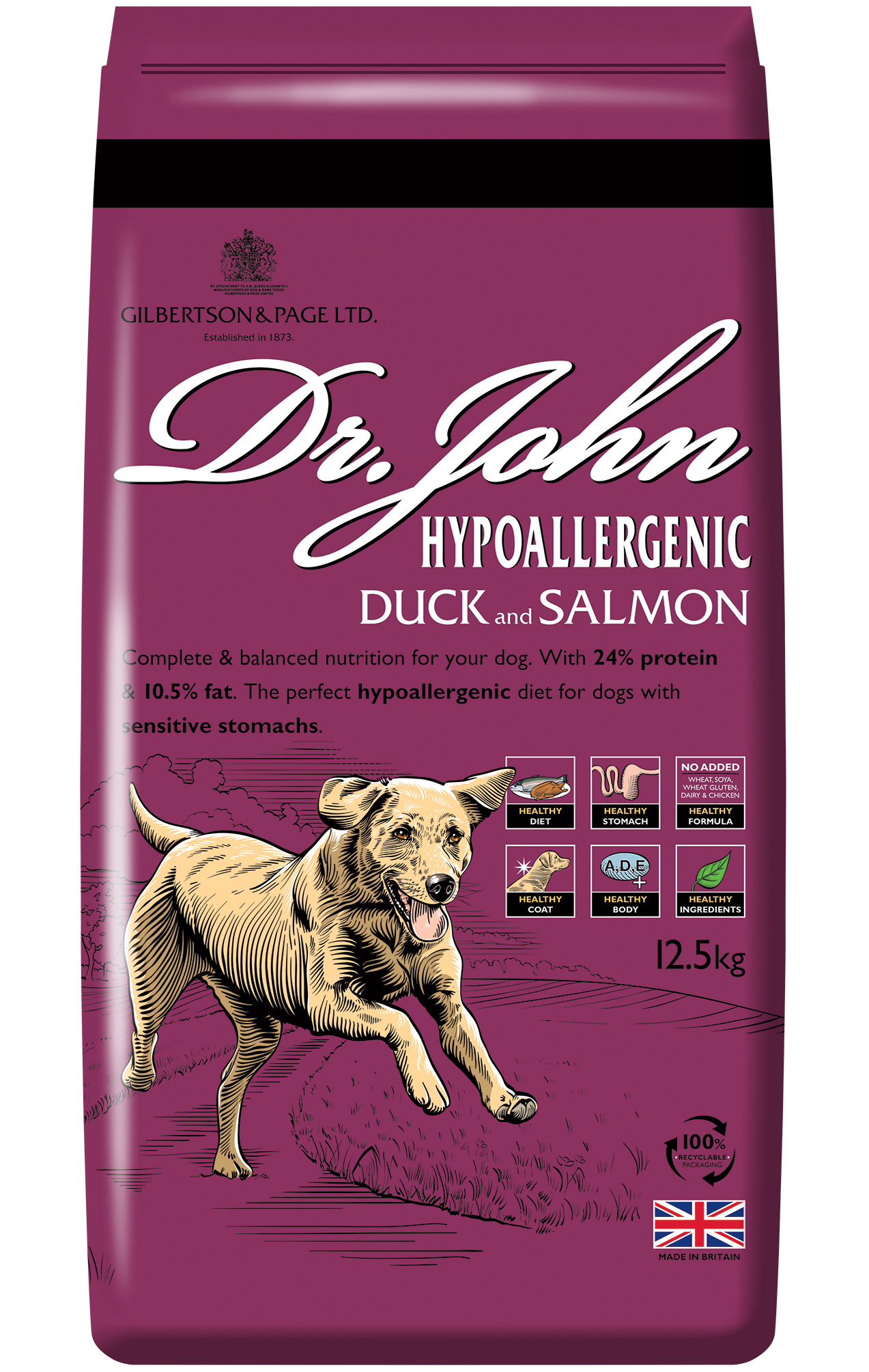 Dr Johns Hypoallergenic Duck & Salmon 15kg Gilbertson & Page LTD