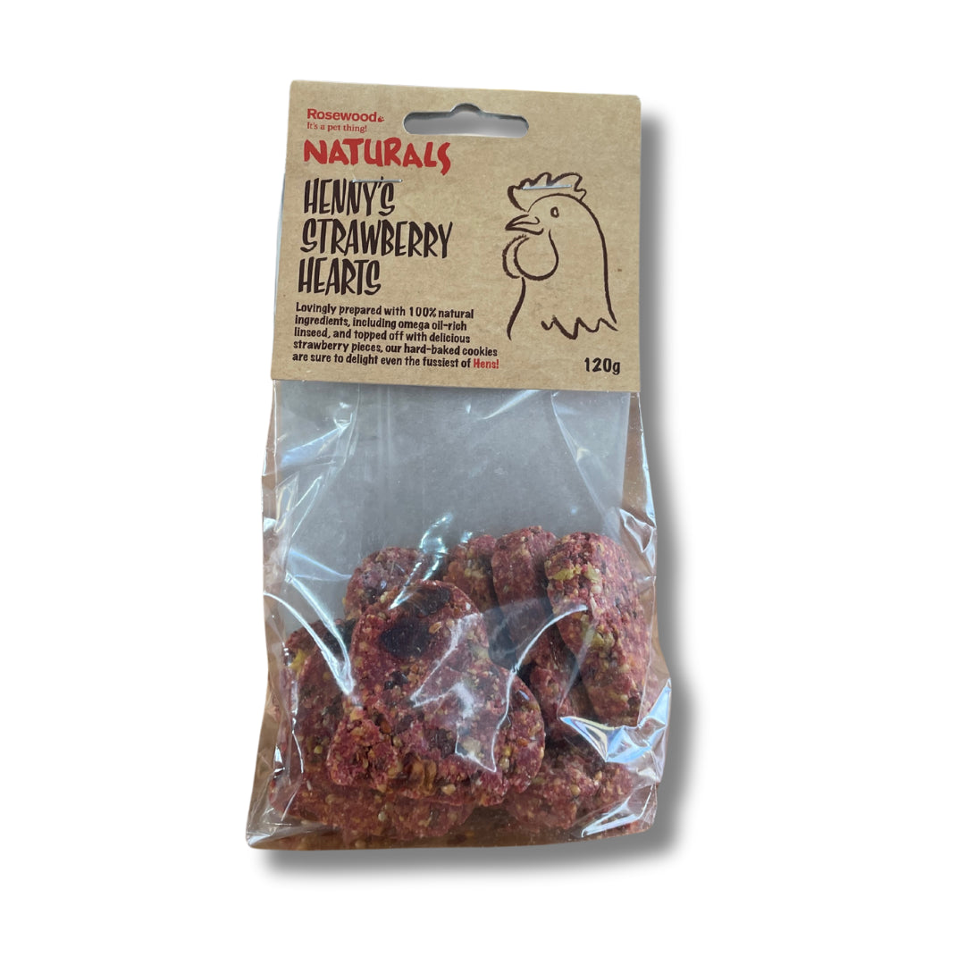 Rosewood Naturals Hennys Strawberry Hearts 120g