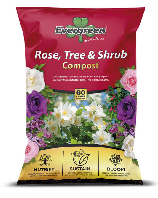 Rose, Tree & Shrub Compost, 60l