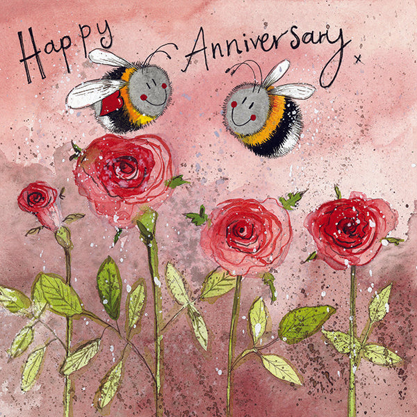 Alex Clark "Bees & Roses" Card (Anniversary)