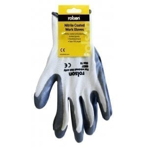 Rolson Nitrile Coated Work Gloves M Size