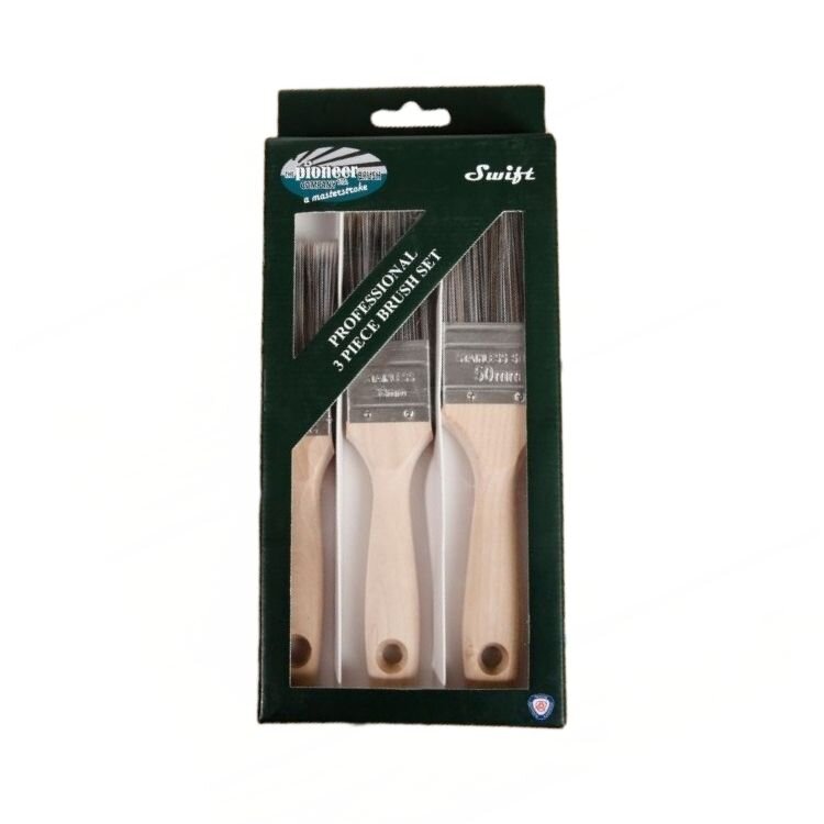 Pioneer Swift Synthetic Professional Paint Brush Set 3pk