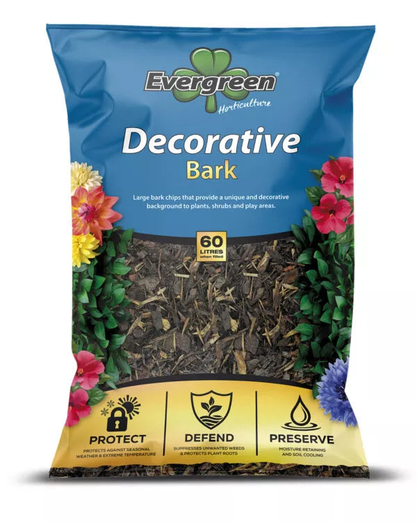 Evergreen Decorative Chip Bark 60Litre