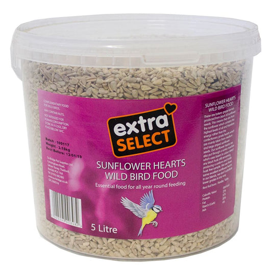 Extra Select Sunflower Hearts Bucket 5Ltr