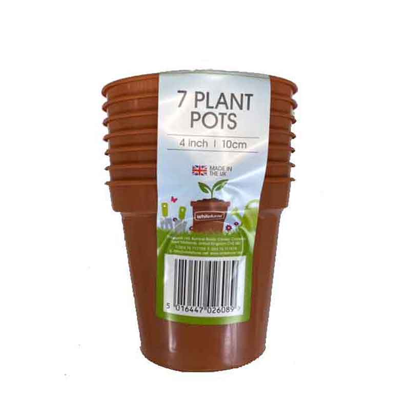 Whitefurze 7 x4in plastic plant pot