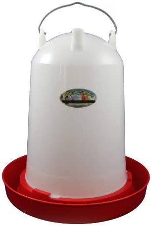 Economy Red & White Poultry Drinker 12L