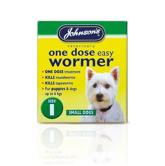Johnsons One Dose Wormer Small Dogs