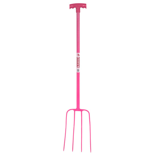 Gorilla T-Handle Manure Fork Pink