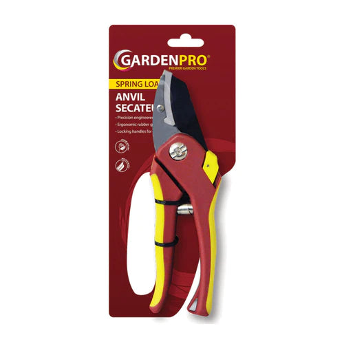 GardenPro Spring Loaded Anvil Secateurs