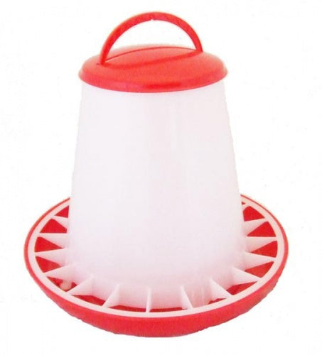 Stockshop Red & White Poultry Feeder 6kg