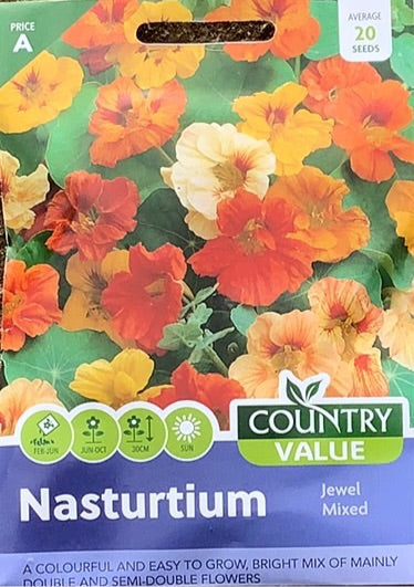 Nasturtium Jewel Mixed Seeds, Country Value