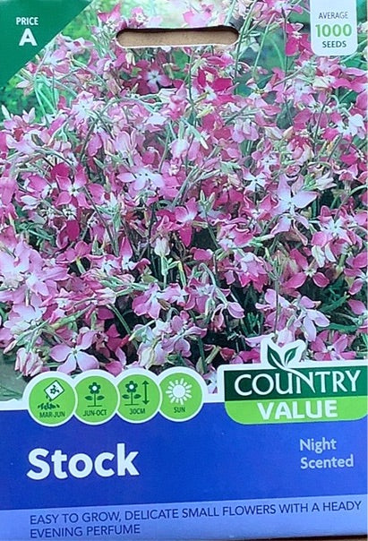 Stock Seeds, Night Scented. Country Value