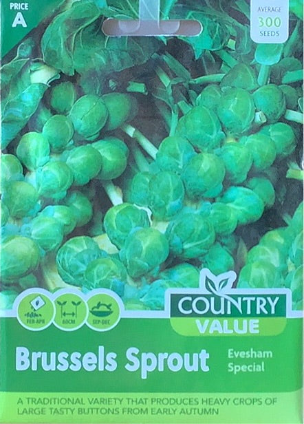 Evesham Special Brussels Sprout Seeds, Country Value