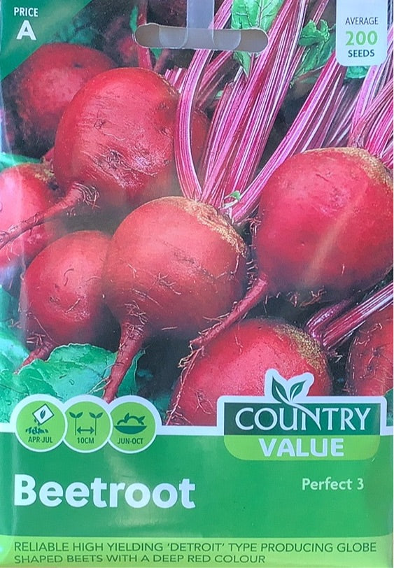 Perfect 3 Beetroot Seeds, Country Value