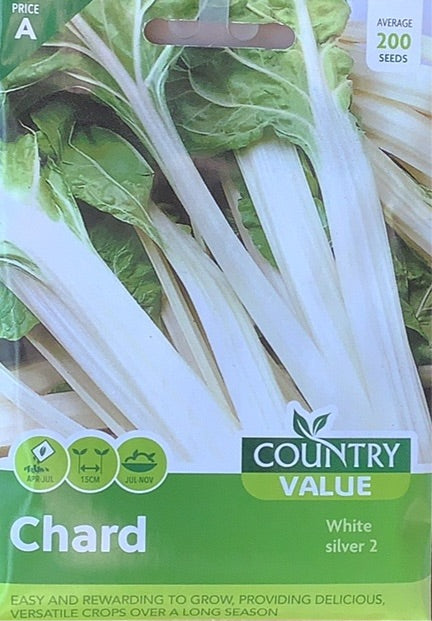 White Silver Chard Seeds, Country Value