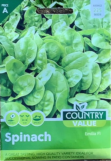 Spinach Emilia F1 Seeds, Country Value