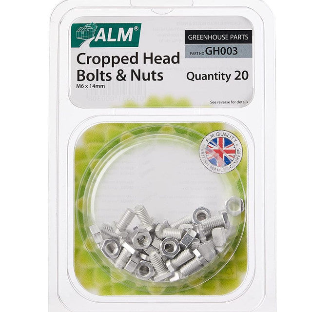 ALM Cropped Head Bolts & Nuts x20