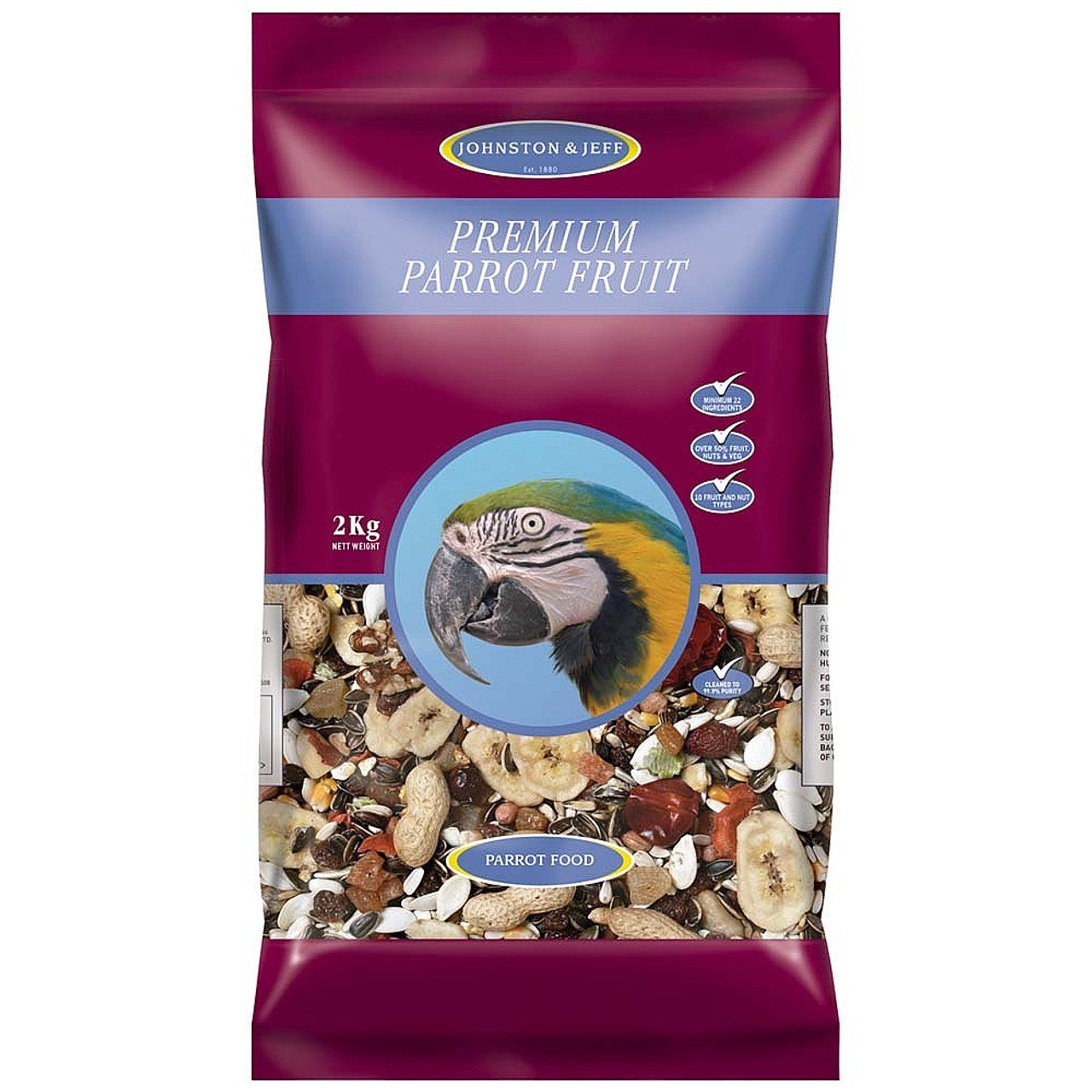 Johnston & Jeff Premium Fruit Parrot Food 2kg