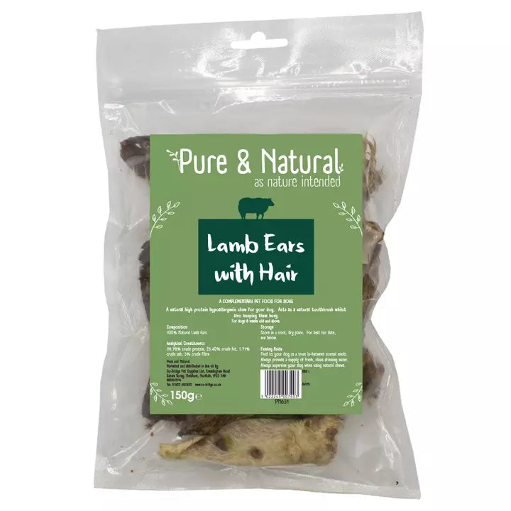 Pure & Natural Lambs Ears With Hair 150g